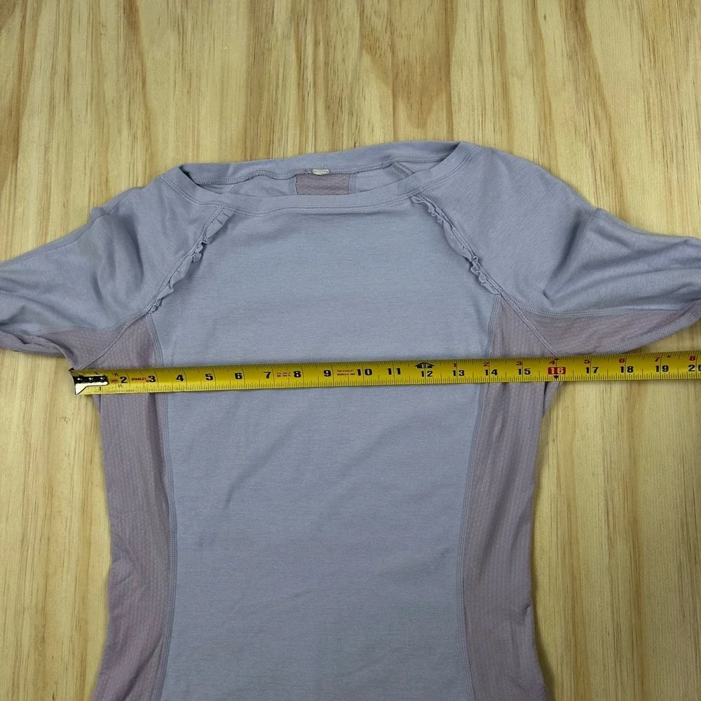 Lululemon‎ Shirt Womens 6 Pink Purple Cute Long Sleeve Zip Pocket